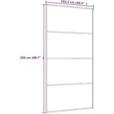  Klizna vrata od mutnog stakla ESG i aluminija 102 5x205 cm crna | shoptok.hr