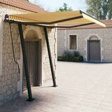  Avtomatska zložljiva tenda s stebrički 3,5x2,5 m rumena in bela, (20728750) Cene