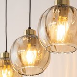  Luster na sajli DEVI 3xE27/15W/230V crna/zadimljeno bež | Eponuda.com