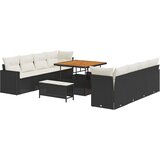  Sjedeća garnitura za vrt 12 kom. 12-Broj sjedala Crna i Krema 237.5 x 224 x 85 cm | Shoptok.si