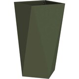  Cvetlično korito 2 pcs Oljčno zelena 40 x 40 x 75 cm Jeklo, (5000207312) | Shoptok.si