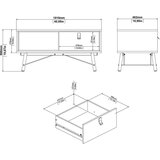 Tvilum Stolić za kavu u prirodnoj boji 48x102 cm Ry – | shoptok.hr