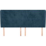  Uzglavlje s ušima tamnoplavo 203x23x118/128 cm baršunasto | shoptok.hr
