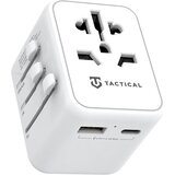 TACTICAL PTP potovalni adapter za vtičnice z USB-A in USB-C vhodoma bele barve Cene
