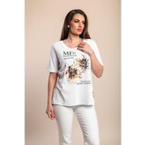Fenzy Majica S Printom Za Veće Veličine, Bijela | shoptok.hr