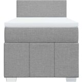 vidaXL Box spring postelja z vzmetnico svetlo siva 90x190 cm blago | Shoptok.si