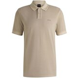 Boss Prime Cotton Pique Polo Shirt Light Beige Bež Cijene
