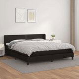  Box spring postelja z vzmetnico črn 180x200 cm umetno usnje, (20726722) | Shoptok.si