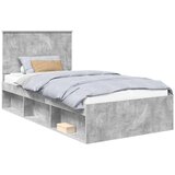  Okvir za krevet s uzglavljem Betonska siva 100 x 200 cm | shoptok.hr