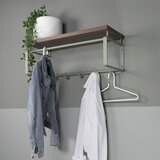 Spinder Design Zelen/siv kovinski stenski obešalnik s polico Rex – | Shoptok.si