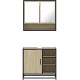  2-dijelni set kupaonskog namještaja boja hrasta sonome drveni | shoptok.hr