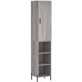 Maison Chic Visoka omara - Komoda - Predalnik siva sonoma 34,5x34x180 cm inženirski les, (21719513) | Shoptok.si