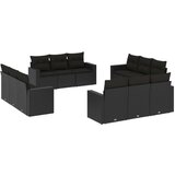 vidaXL 12-dijelni set vrtnih sofa od poliratana s jastucima crni | shoptok.hr