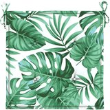  Jastuci za stolice 2 kom s uzorkom lišća 40x40x3 cm od tkanine | shoptok.hr