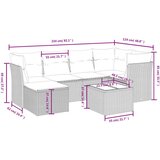 vidaXL 7-dijelni set vrtnih sofa od poliratana s jastucima smeđi | shoptok.hr