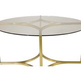 Furniture Fashion Kivik klub stolić ⌀90 cm, zlatni Slike