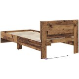  Krevetna konstrukcija s LED svjetlom Staro drvo 80 x 200 cm | Eponuda.ba