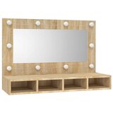 Ormarić s ogledalom LED boja hrasta sonome 90 x 31,5 x 62 cm | shoptok.hr