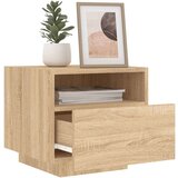 vidaXL Nočna omarica z LED lučkami sonoma hrast 40x39x37 cm | Shoptok.si