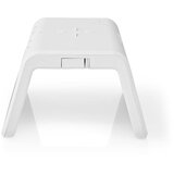 Nedis WCACQ30WT - Budilnik sa LCD ekranom i bežičnim punjačem 15W/5V, bela | Eponuda.com