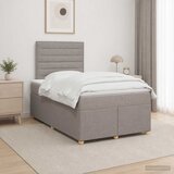  Boxspring krevet s madracem Sivosmeđa 120 x 190 cm Tkanina Slike