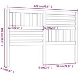  Uzglavlje za krevet bijelo 126 x 4 x 100 cm od masivne borovine | shoptok.hr