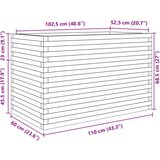  Vrtno cvetlično korito voščeno 110x60x68,5 cm trdna borovina - - Rjava - 45.3 - 110 x 60 x 68.5 cm - 2025--TOPSELLER | Shoptok.si