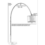 Opviq vargas 8748-4 chromegrey floor lamp | Eponuda.com