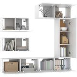  6-dijelni set TV ormarića bijeli od konstruiranog drva | shoptok.hr