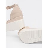 SEASTAR Light beige women's sandals on a white wedge | Shoptok.si