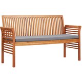 The Living Store Vrtna klop za 3 osebe z blazino 150 cm trden akacijev les - Vrtna Klop, (21462794) Cene