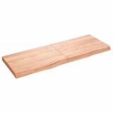 Maison Chic Stenska polica - Viseča Polica svetlo rjava 140x50x(2-6) cm trdna hrastovina, (21784547) Cene