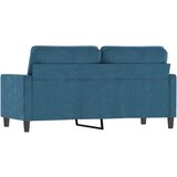 Kavč dvosed moder 140 cm žamet | Shoptok.si