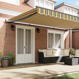  Skrovita tenda Zelena i žuta 500 × 350 cm Poliester i čelik | shoptok.hr