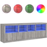  Komoda z LED lučkami siva sonoma 202x37x67 cm | Shoptok.si