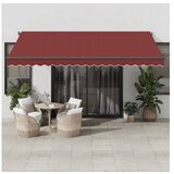 vidaXL Ročno zložljiva tenda bordo 450x300 cm | Shoptok.si