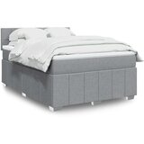  Krevet box spring s madracem svjetlosiva 160x200 cm tkanina Slike