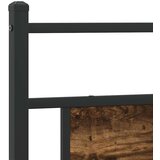 Metalni Kovinski posteljni okvir brez vzmetnice dimljen hrast 200x200cm, (21829647) | Shoptok.si