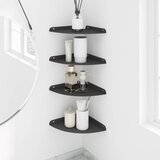  Lebdeća polica s policom s pohranom 4 pcs Crna 24 x 24 x 2 cm | shoptok.hr