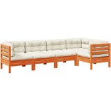  5-dijelni set vrtnih sofa s jastucima voštano smeđi od borovine | Eponuda.ba