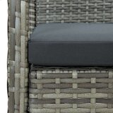  Vrtni stol z blazino poli ratan siv, (20659874) | Shoptok.si