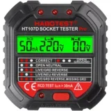 Tester vtičnic z digitalnim zaslonom HT107D, (20628386)