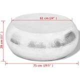  Stolić za kavu od čekićanog aluminija srebrni | shoptok.hr