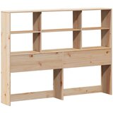  Krevet s regalom za knjige bez madraca 120x200 cm od borovine Prirodna 120 x 200 cm | shoptok.hr