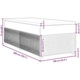vidaXL Krevet s oprugama i madracem krem 100 x 200 cm od tkanine | shoptok.hr