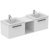 Ideal Standard Tamno smeđi nizak/zidni kupaonski ormarić u dekoru hrasta 40x44 cm i.Life B – | shoptok.hr