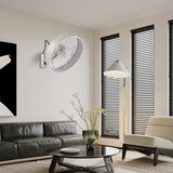  ZEVENTI - Zidni ventilator FANNY 50W/230V mat hrom + daljinski upravljač | Eponuda.com