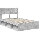  Okvir za krevet s uzglavljem Betonska siva 135 x 190 cm | shoptok.hr