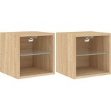  Zidni TV ormarići LED 2 kom boja hrasta sonome 30x28,5x30 cm | Eponuda.ba