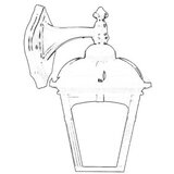 Opviq Vanjska zidna lampa BAP-68185-BSY-M3, 33 cm, E27, 40W, IP65, Crna | Eponuda.ba